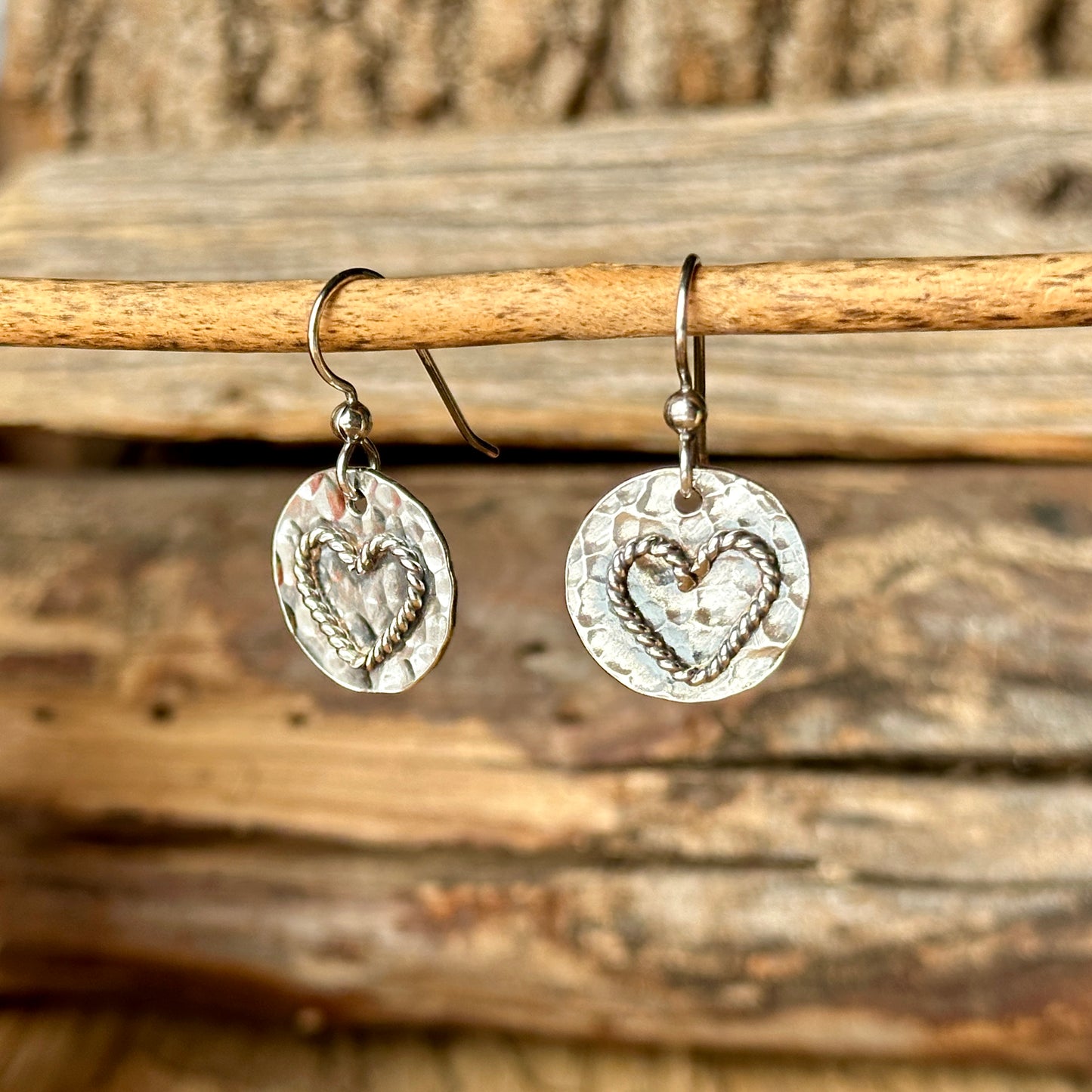 Small Twisted Heart Earrings