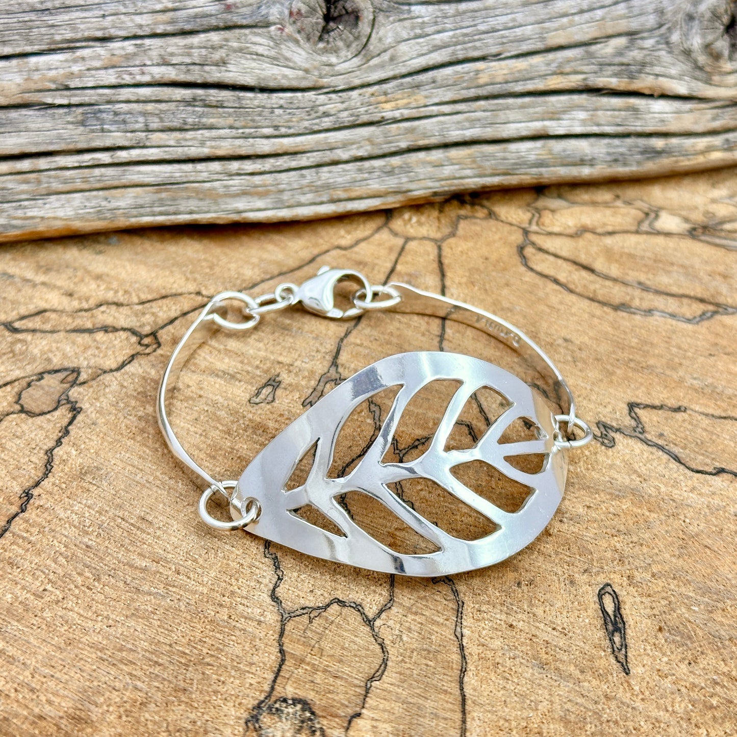 Handmade one of a kind sterling silver bracelet