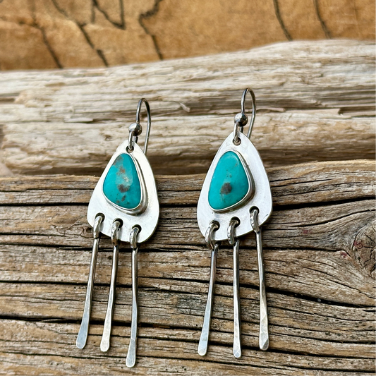 Turquoise Fringe Earrings 2