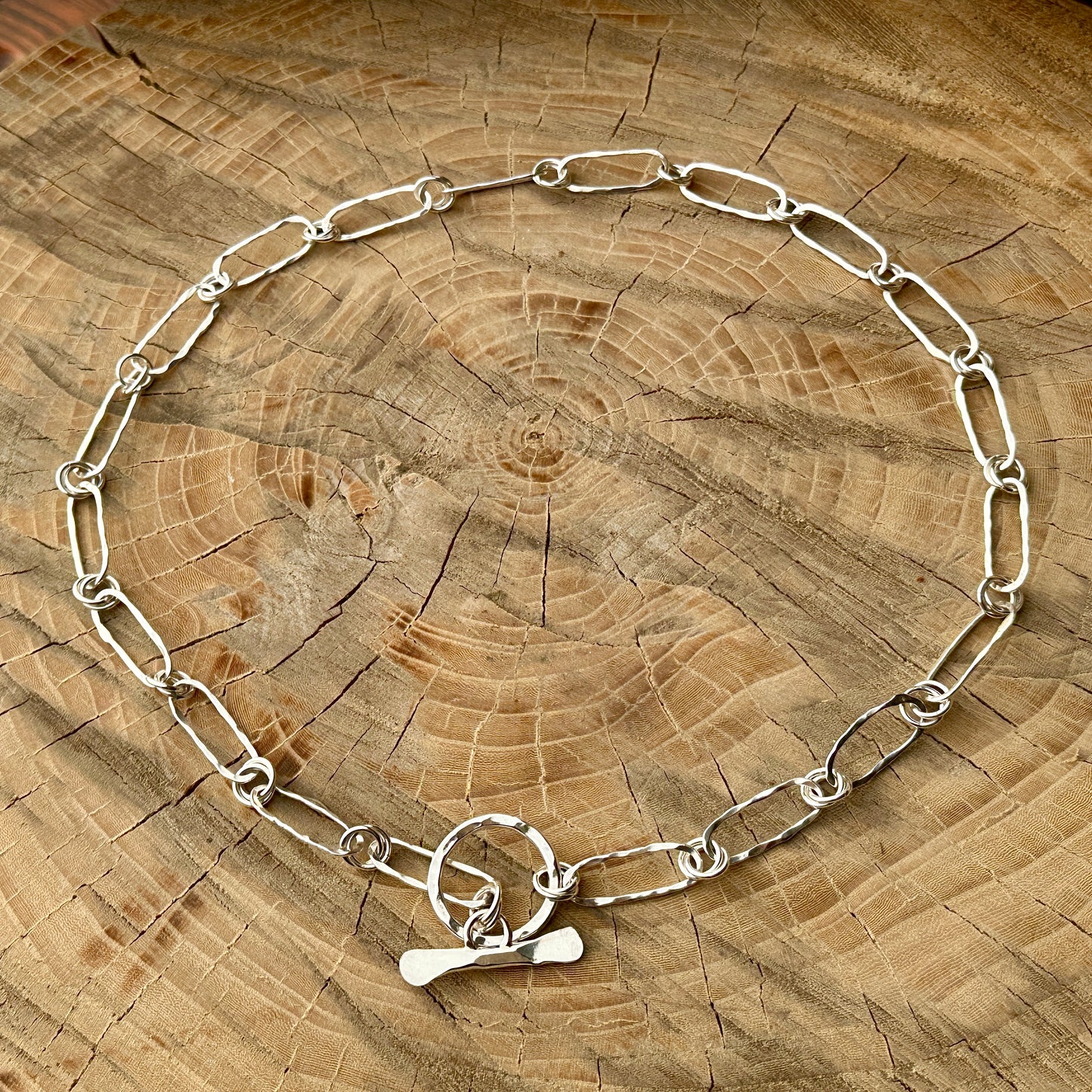 Hammered Toggle Necklace