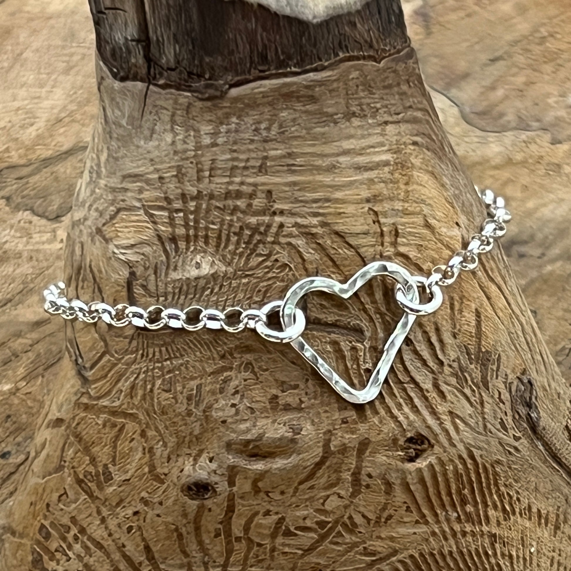 Handmade one of a kind sterling silver bracelet