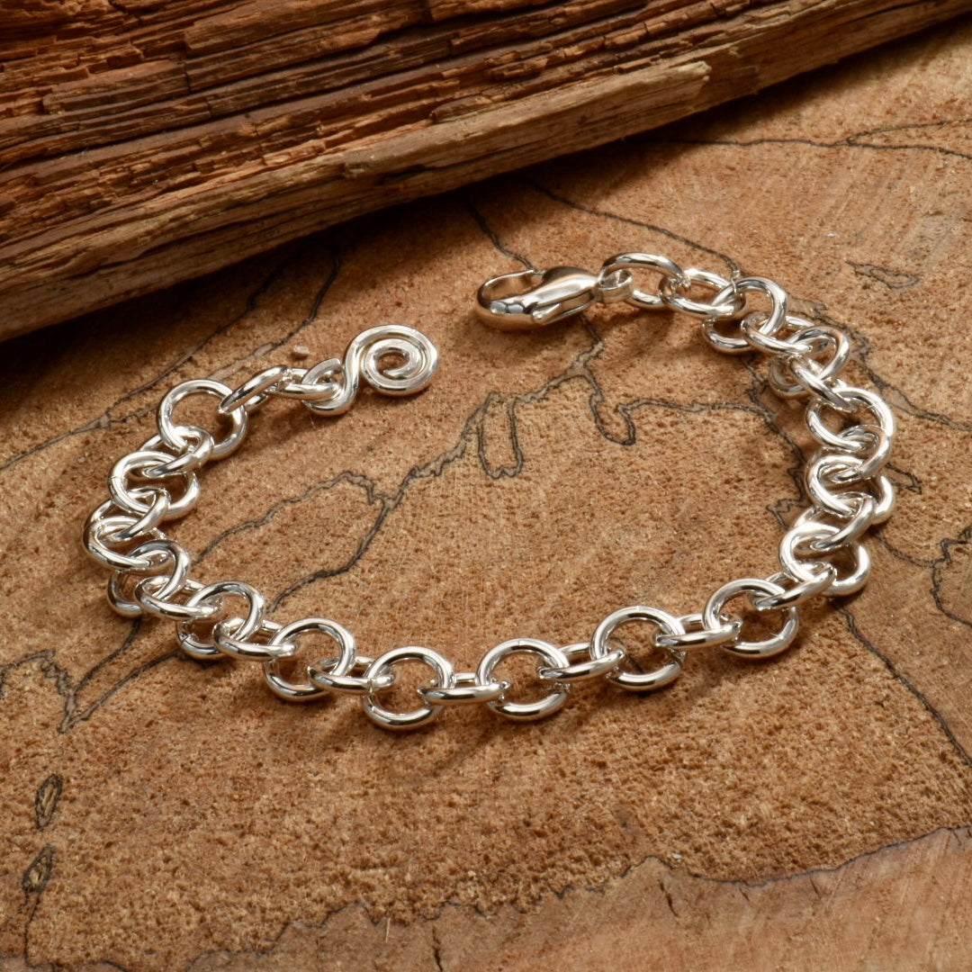 Handmade one of a kind sterling silver bracelet