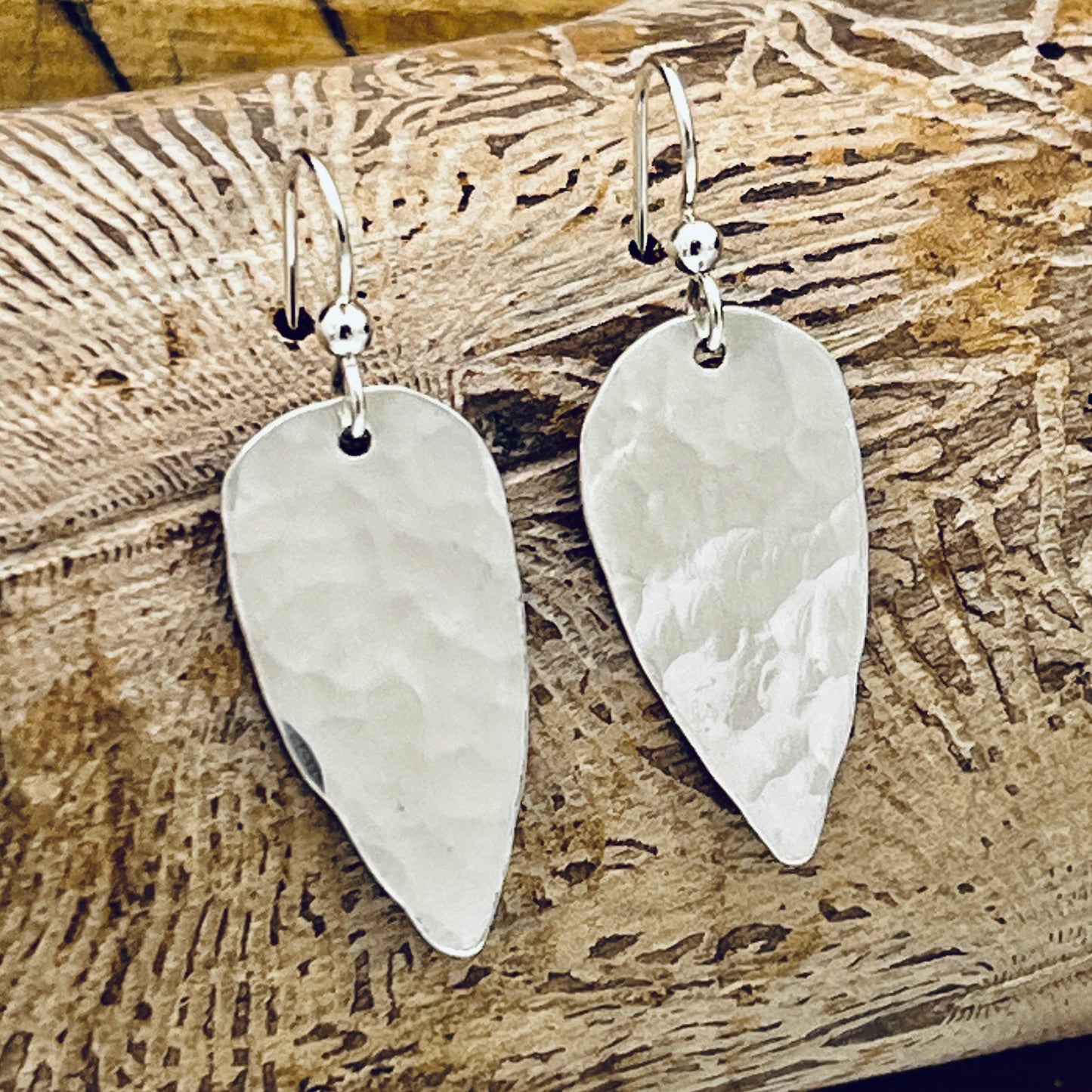 Hammered Teardrop Earrings