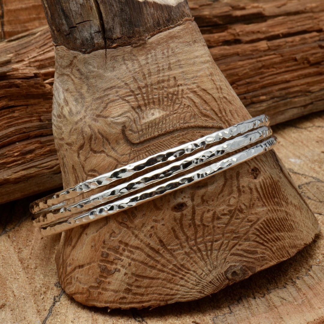 Hammered Bangle Bracelet