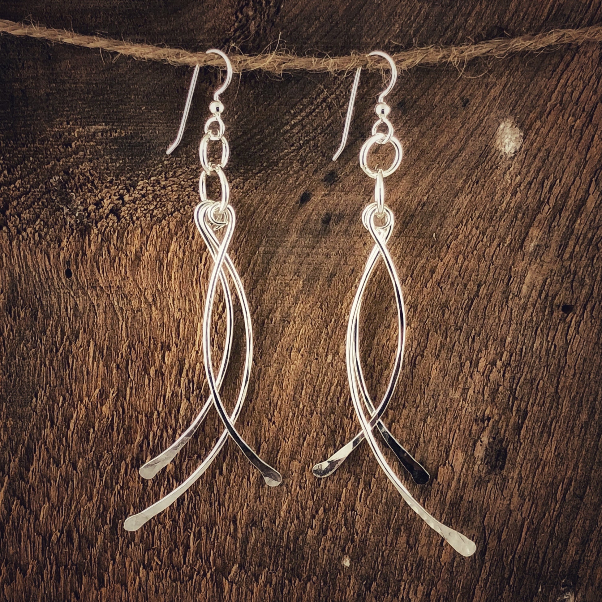 one of a kind sterling silver earrings